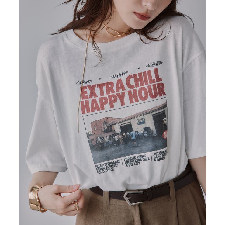 オーバーサイズ  フォトプリント Tシャツ | 210nouve | 詳細画像3 