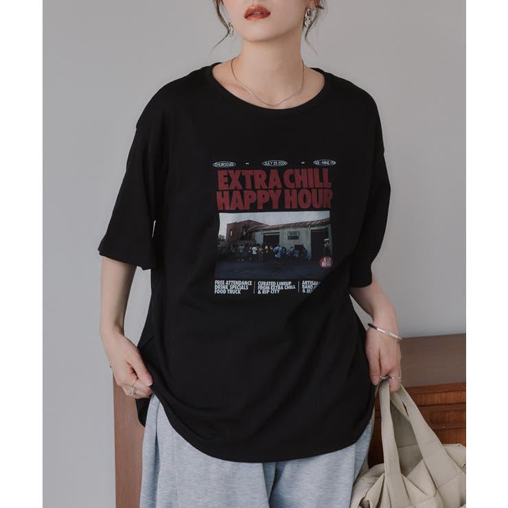 オーバーサイズ  フォトプリント Tシャツ | 210nouve | 詳細画像5 