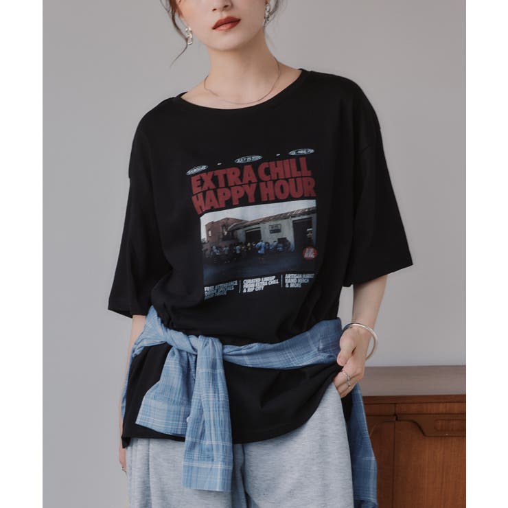 オーバーサイズ  フォトプリント Tシャツ | 210nouve | 詳細画像7 