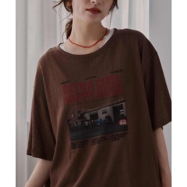 オーバーサイズ  フォトプリント Tシャツ | 210nouve | 詳細画像9 
