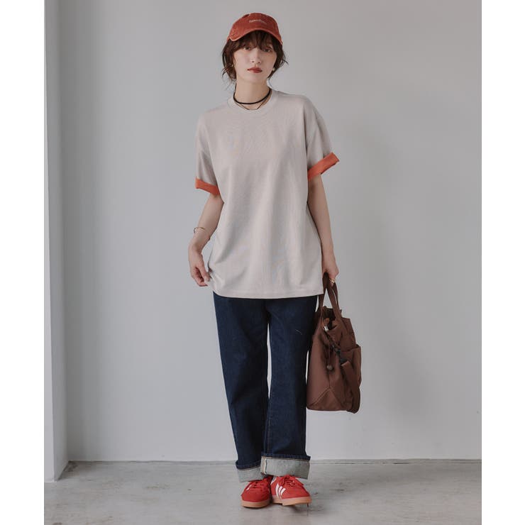 バイカラー ロールアップ Tシャツ | 210nouve | 詳細画像11 