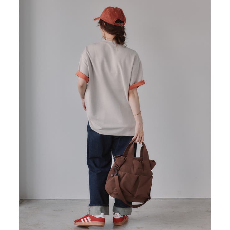 バイカラー ロールアップ Tシャツ | 210nouve | 詳細画像13 