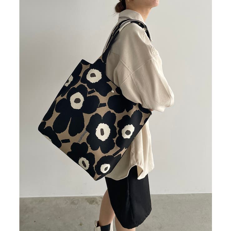 花柄ニットトートバッグ | 210nouve | 詳細画像1 