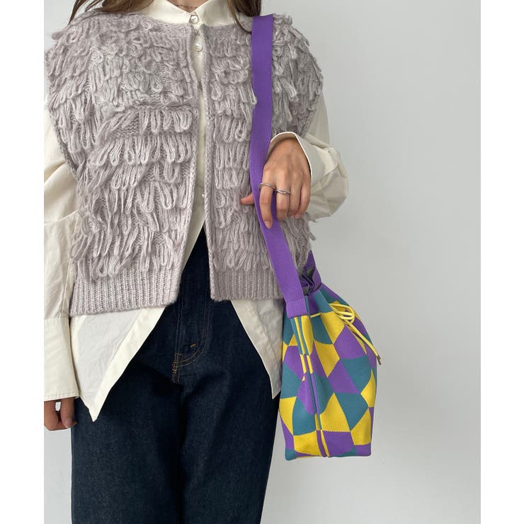 柄編みニットショルダーバッグ | 210nouve | 詳細画像3 