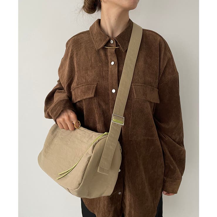 バイカラースクエアナイロンショルダーバッグ | 210nouve | 詳細画像22 