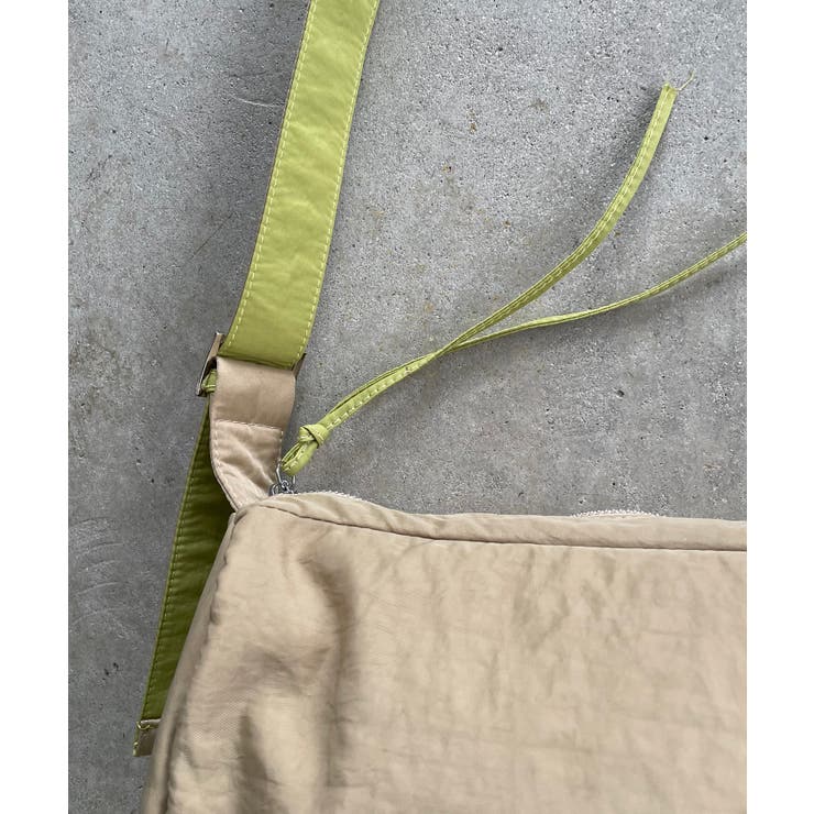 バイカラースクエアナイロンショルダーバッグ | 210nouve | 詳細画像27 