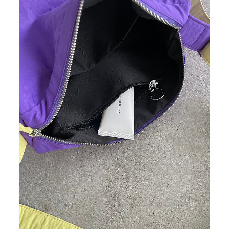 バイカラースクエアナイロンショルダーバッグ | 210nouve | 詳細画像35 