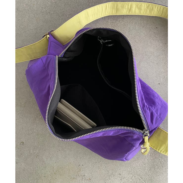 バイカラースクエアナイロンショルダーバッグ | 210nouve | 詳細画像36 