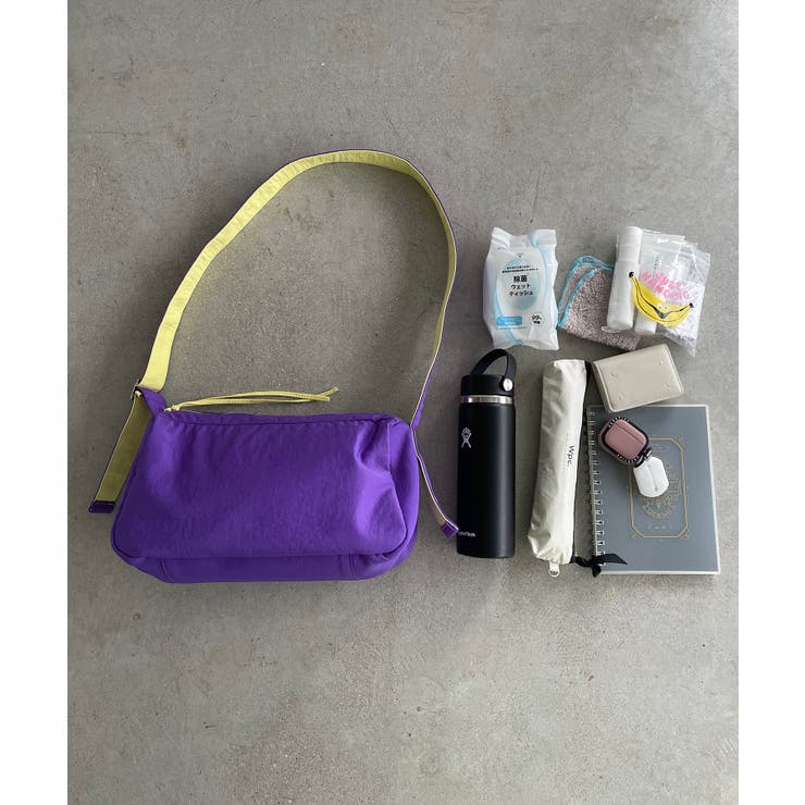 バイカラースクエアナイロンショルダーバッグ | 210nouve | 詳細画像37 