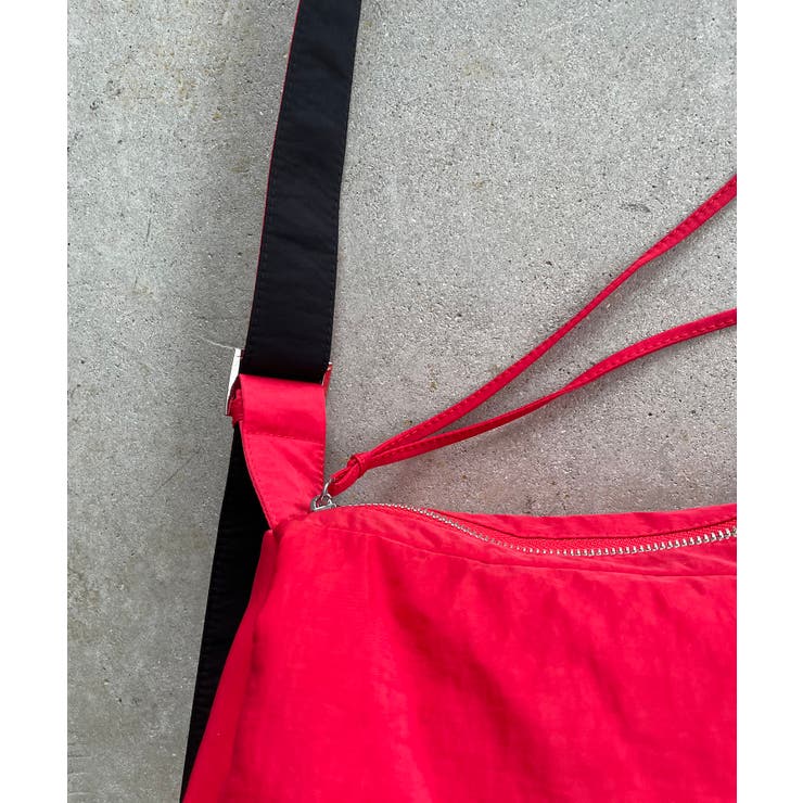 バイカラースクエアナイロンショルダーバッグ | 210nouve | 詳細画像8 