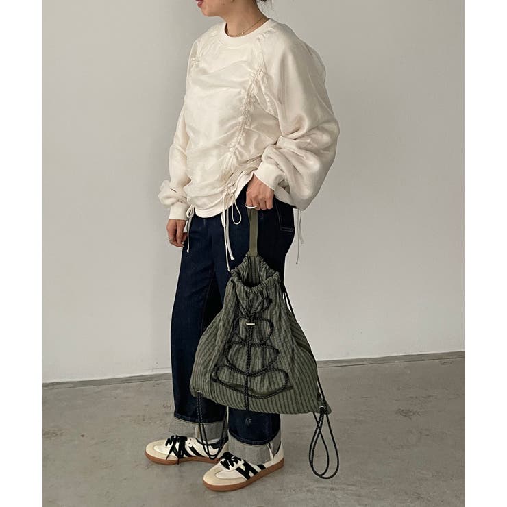 シャドーチェック ドロスト ナイロン ナップサック | 210nouve | 詳細画像17 