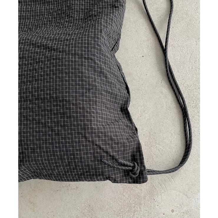 シャドーチェック ドロスト ナイロン ナップサック | 210nouve | 詳細画像28 