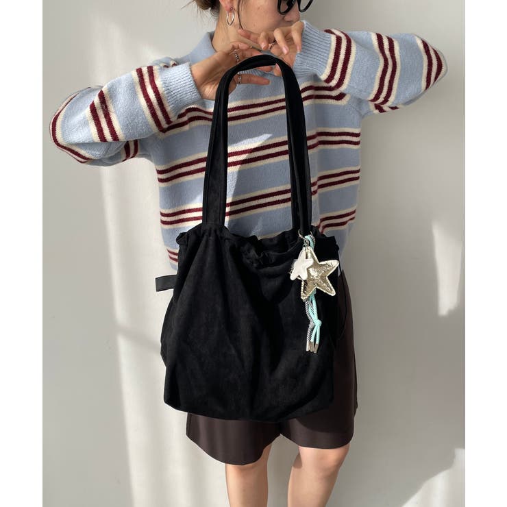 【チャーム付き】フェイクスエード ショルダーバッグ | 210nouve | 詳細画像2 