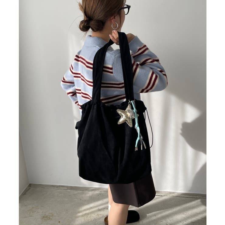 【チャーム付き】フェイクスエード ショルダーバッグ | 210nouve | 詳細画像3 