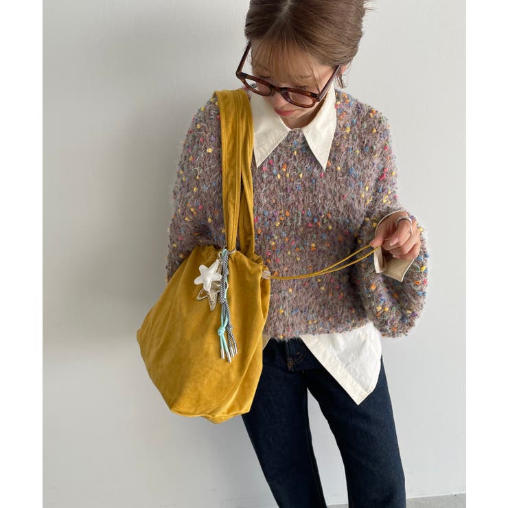 【チャーム付き】フェイクスエード ショルダーバッグ | 210nouve | 詳細画像8 