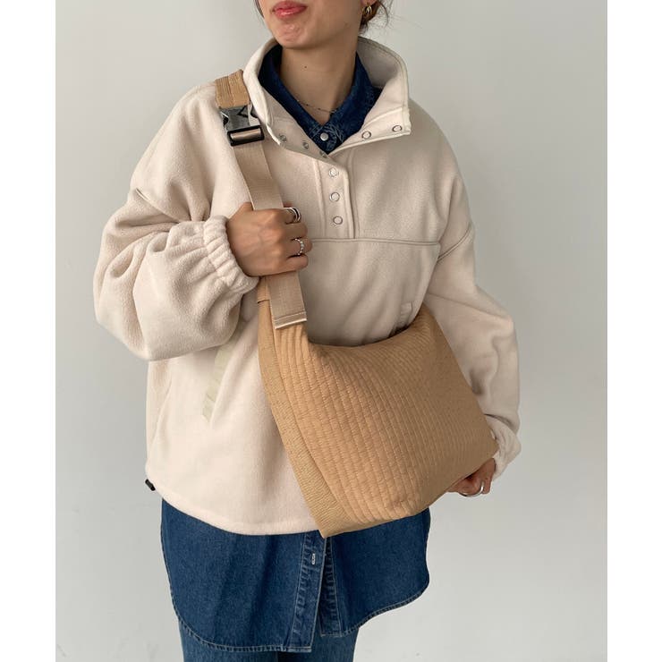 ベージュ | ナイロン ステッチ ショルダーバッグ | 210nouve