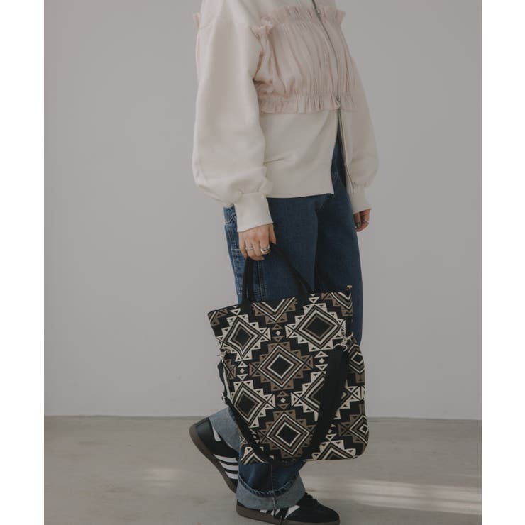 【2WAY】柄ニット トートバッグ | 210nouve | 詳細画像4 