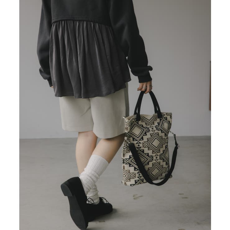 【2WAY】柄ニット トートバッグ | 210nouve | 詳細画像9 