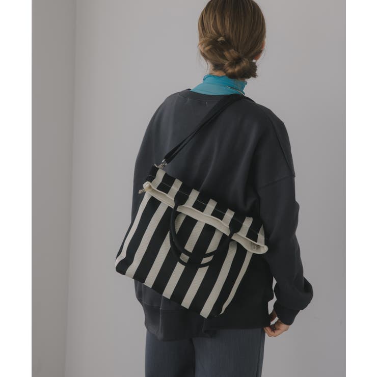 ブラック系 | 【2WAY】柄ニット トートバッグ | 210nouve