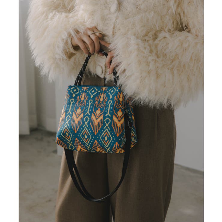 【2WAY】柄 ニット ハンド/ショルダーバッグ | 210nouve | 詳細画像14 