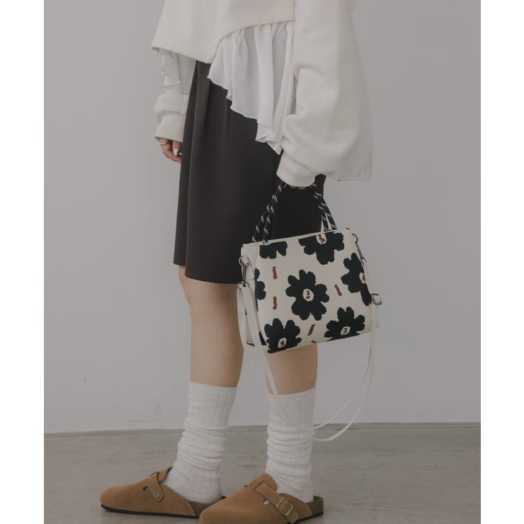 【2WAY】柄 ニット ハンド/ショルダーバッグ | 210nouve | 詳細画像4 