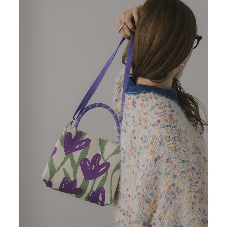 【2WAY】柄 ニット ハンド/ショルダーバッグ | 210nouve | 詳細画像6 