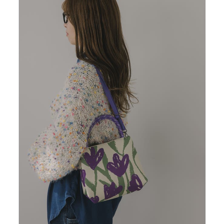 【2WAY】柄 ニット ハンド/ショルダーバッグ | 210nouve | 詳細画像7 