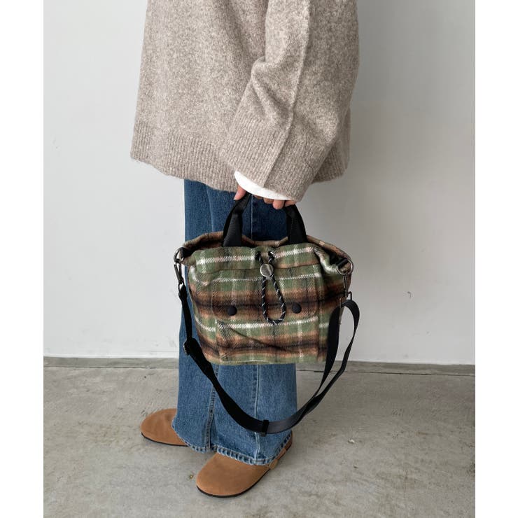 【2WAY】アウトポケット ドロスト ショルダー/ハンドバッグ | 210nouve | 詳細画像1 