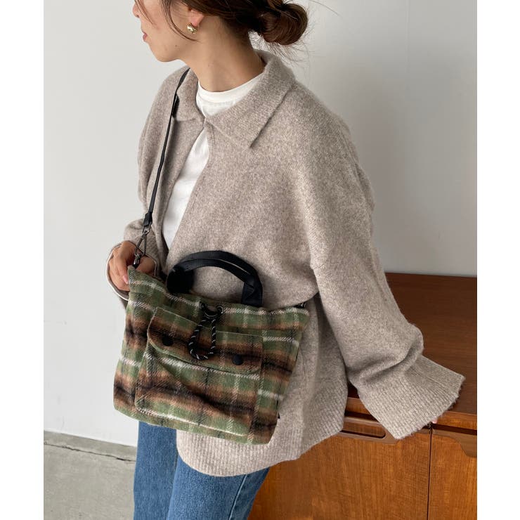 【2WAY】アウトポケット ドロスト ショルダー/ハンドバッグ | 210nouve | 詳細画像10 