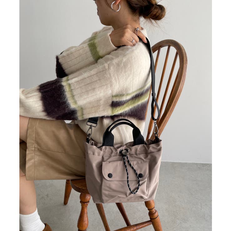 【2WAY】アウトポケット ドロスト ショルダー/ハンドバッグ | 210nouve | 詳細画像6 