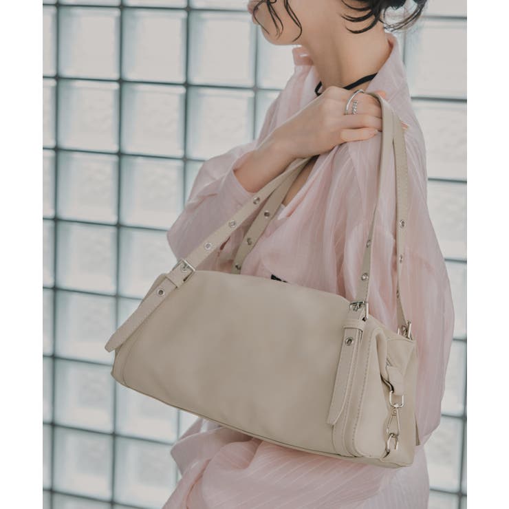 アイボリー | アイレットベルト ショルダーバッグ | 210nouve