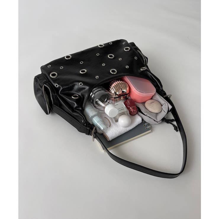 アイレット デザイン サイドポケット ショルダーバッグ | 210nouve | 詳細画像24 