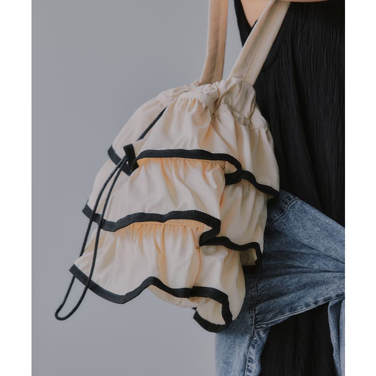 バイカラー フリル ショルダーバッグ | 210nouve | 詳細画像10 