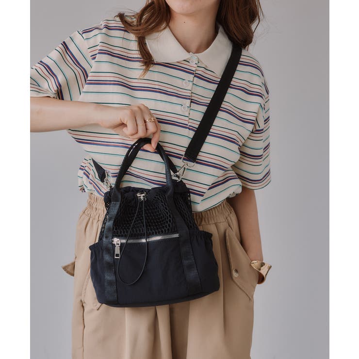 ブラック | 2WAY メッシュ ナイロン バッグ | 210nouve