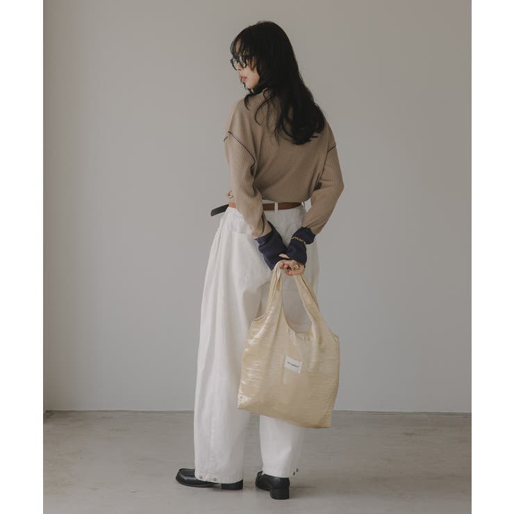 ハイネック バイカラー 配色 リブニット | 210nouve | 詳細画像6 