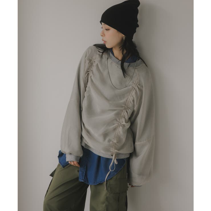 オーガンジー 重ね ドロスト プルオーバー | 210nouve | 詳細画像1 