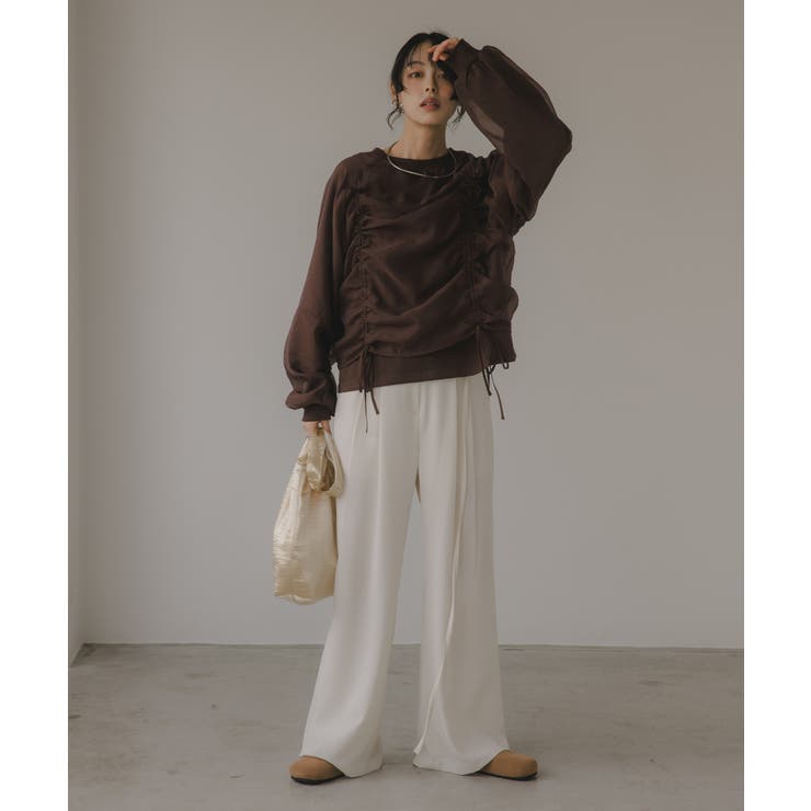 オーガンジー 重ね ドロスト プルオーバー | 210nouve | 詳細画像16 