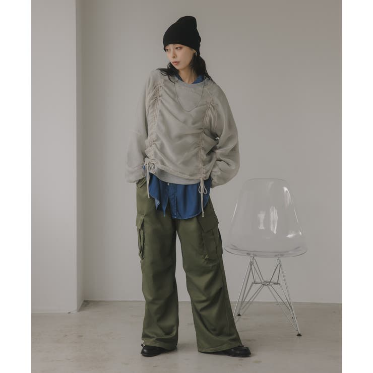 オーガンジー 重ね ドロスト プルオーバー | 210nouve | 詳細画像19 