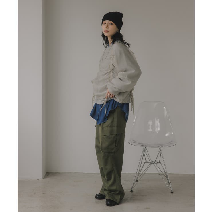 オーガンジー 重ね ドロスト プルオーバー | 210nouve | 詳細画像20 