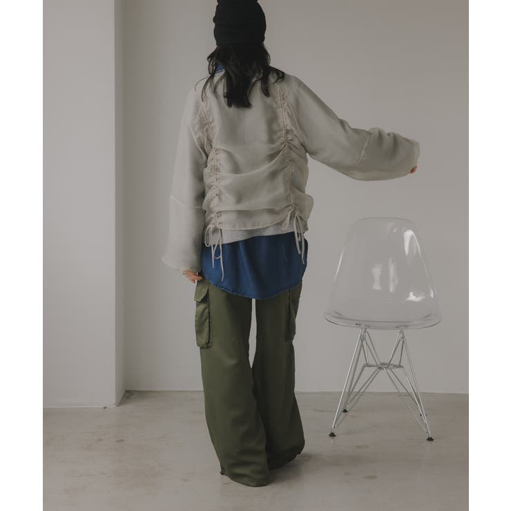 オーガンジー 重ね ドロスト プルオーバー | 210nouve | 詳細画像21 