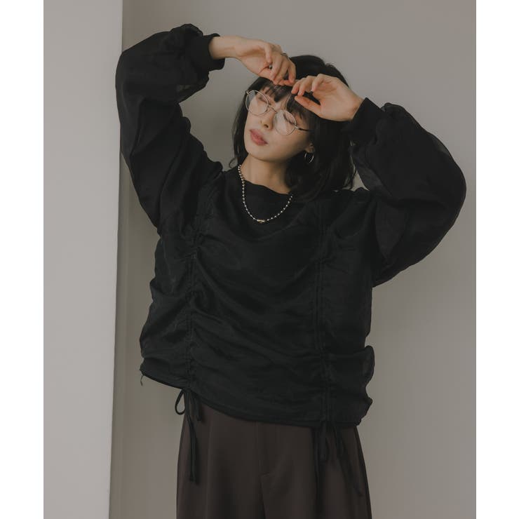 オーガンジー 重ね ドロスト プルオーバー | 210nouve | 詳細画像7 