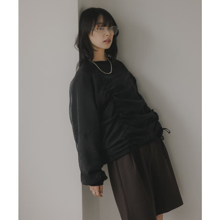 オーガンジー 重ね ドロスト プルオーバー | 210nouve | 詳細画像8 