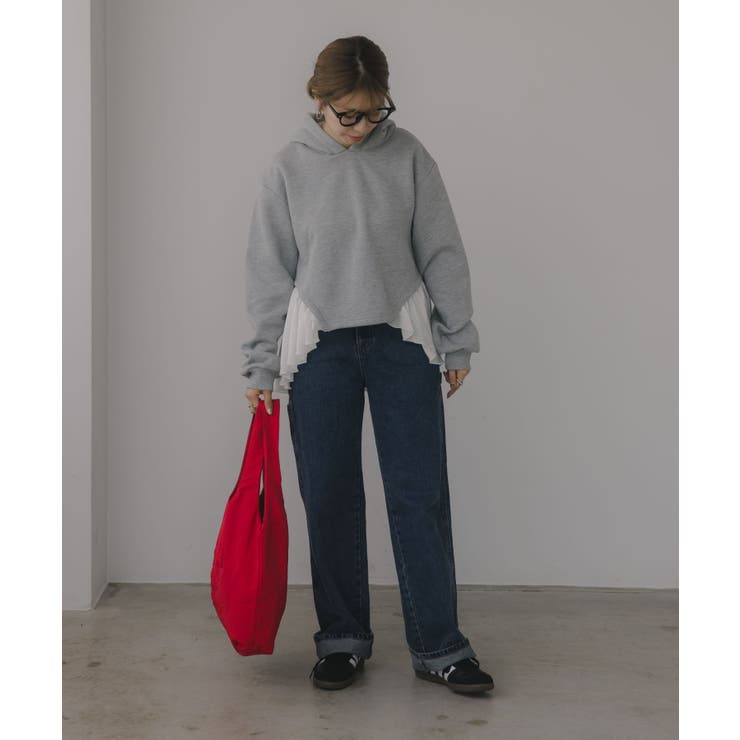 異素材  ドッキング フーディ/パーカー | 210nouve | 詳細画像4 