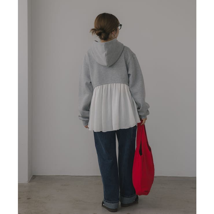 異素材  ドッキング フーディ/パーカー | 210nouve | 詳細画像5 