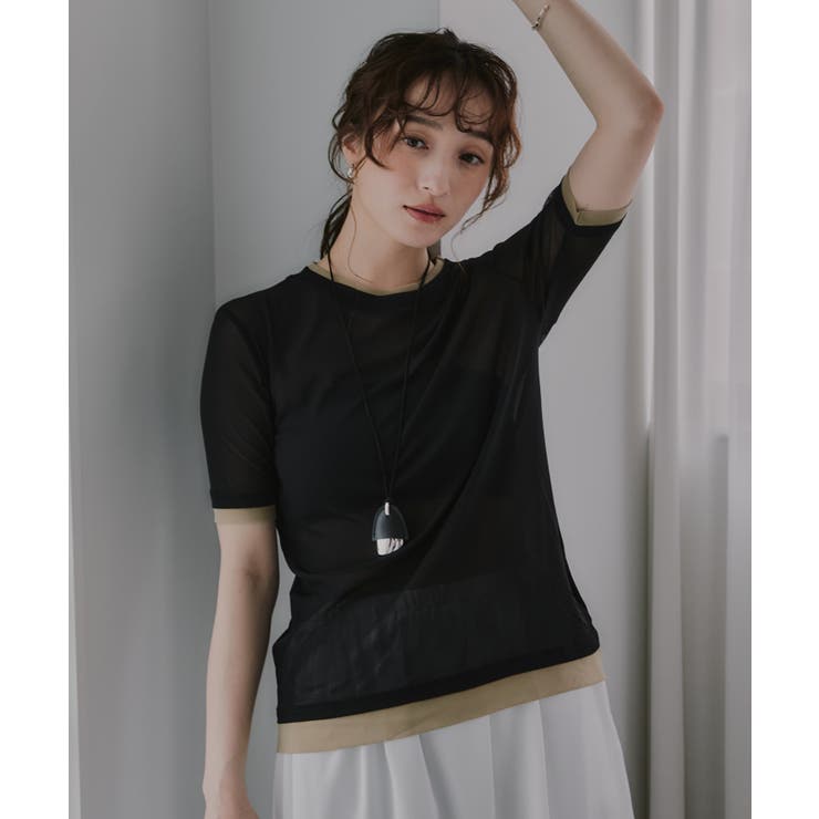 バイカラー シアー Ｔシャツ | 210nouve | 詳細画像12 