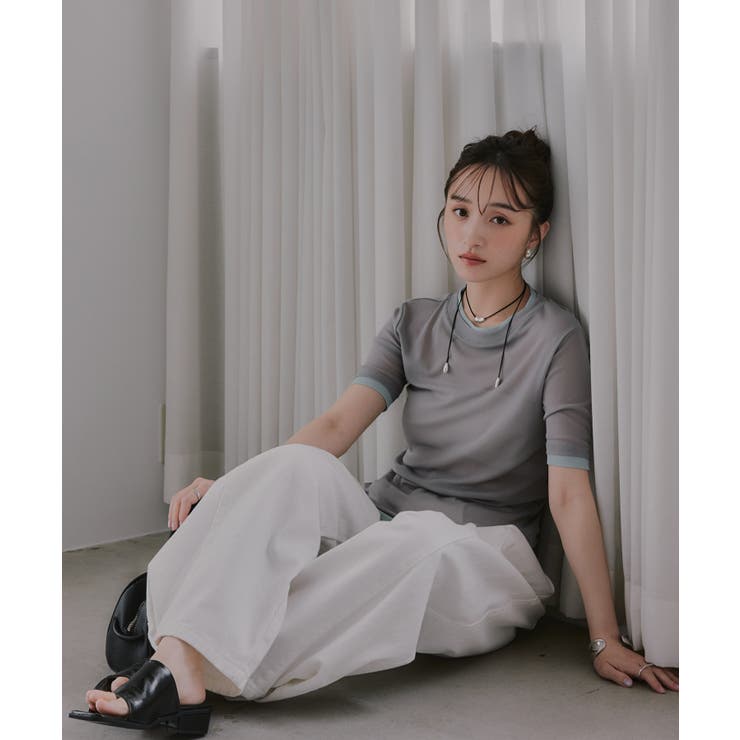 バイカラー シアー Ｔシャツ | 210nouve | 詳細画像22 