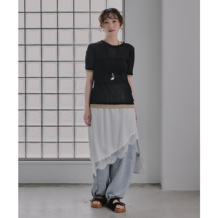 バイカラー シアー Ｔシャツ | 210nouve | 詳細画像23 