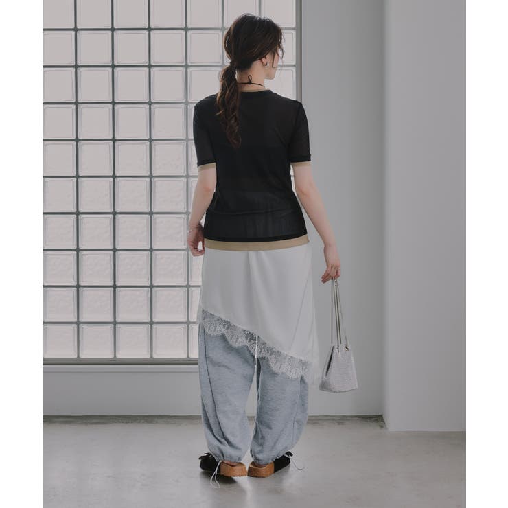 バイカラー シアー Ｔシャツ | 210nouve | 詳細画像24 