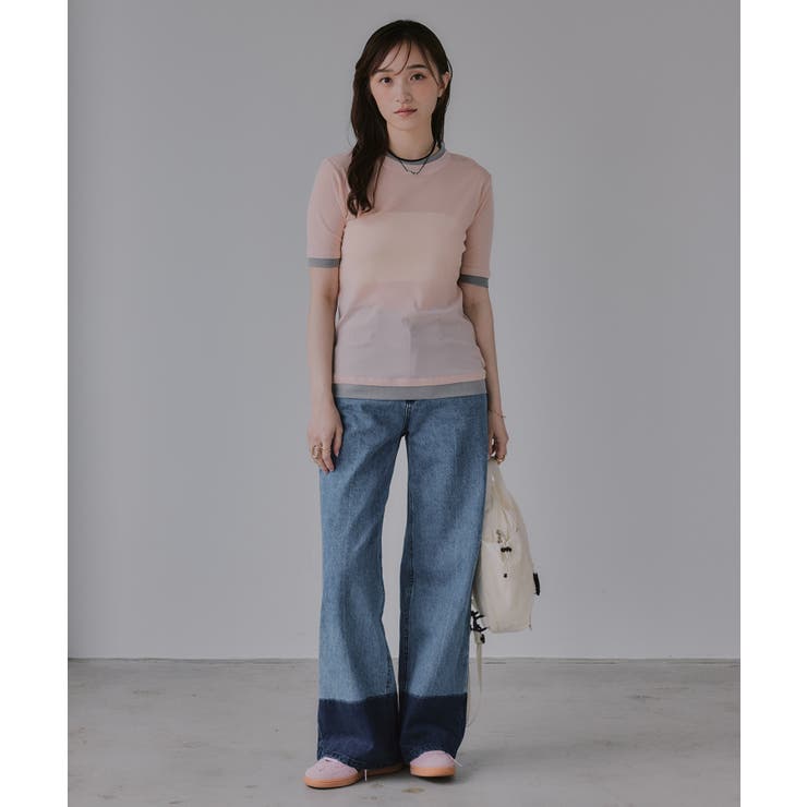 バイカラー シアー Ｔシャツ | 210nouve | 詳細画像25 