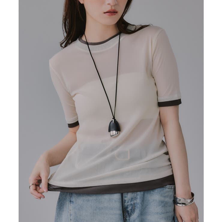 バイカラー シアー Ｔシャツ | 210nouve | 詳細画像5 